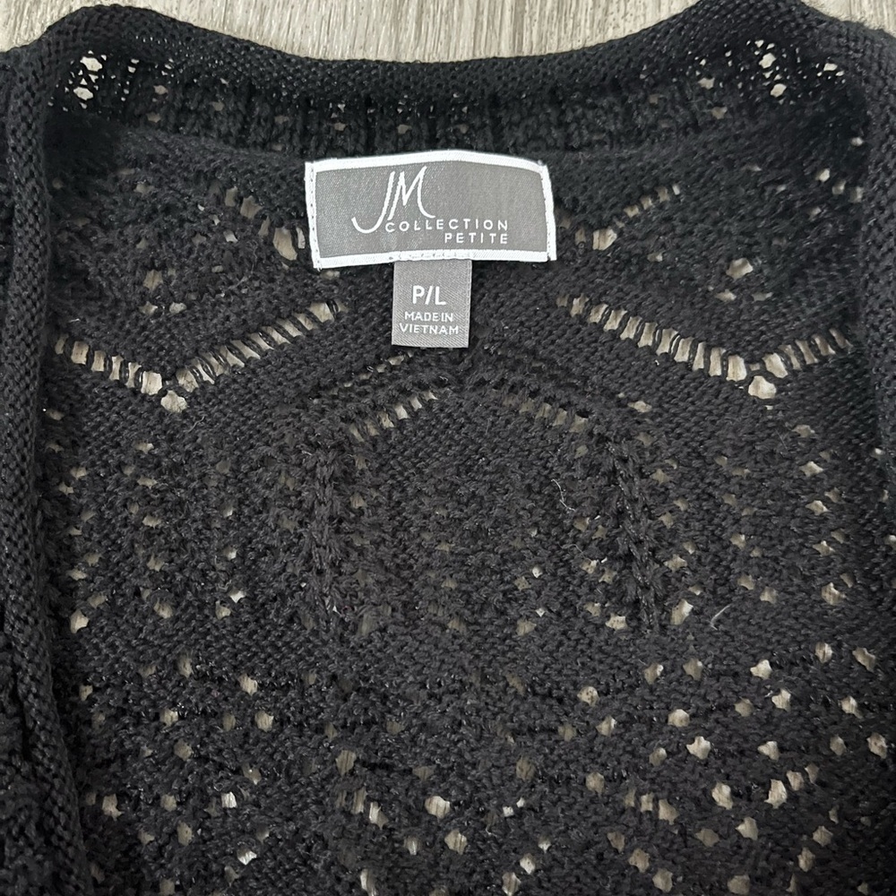 JM Collections Cottagecore Crochet Cardigan bolero short sleeve sweater PL